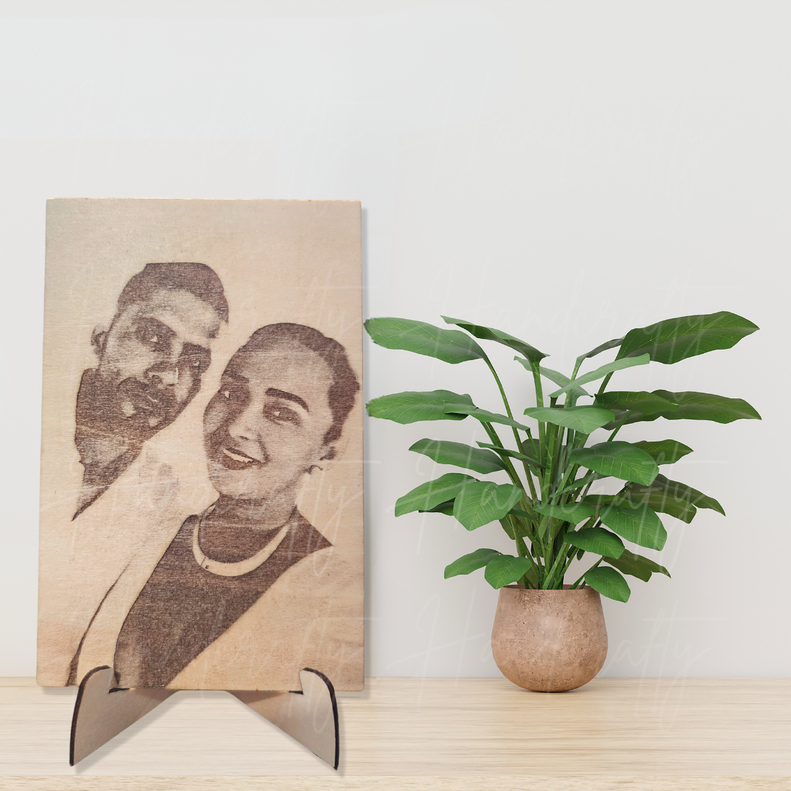 Laser engraved wooden portrait, custom photo engraved on wood, custom photo on wood, laser Engraved wood photo, wooden photo - family photo - pets - holiday - graduation - birthday - christmas - valentines Day gift