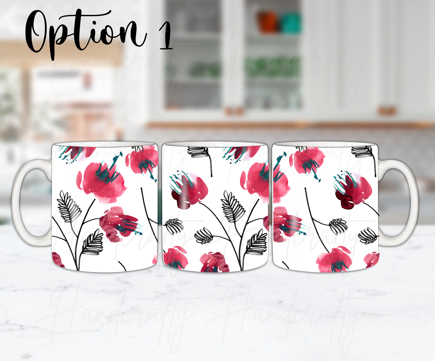 Watercolor flowers coffee mug, flowers coffee mug, beautiful flowers coffee mug