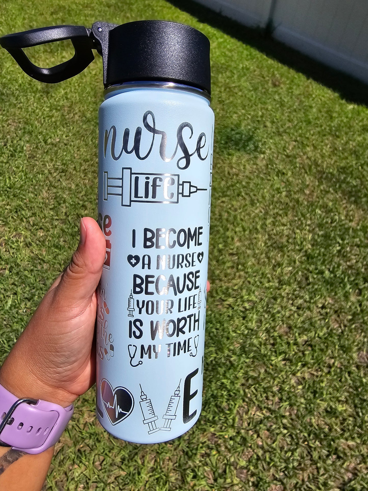 customized nurse gift, nurse water cup, nurse tumbler, nurse bottle, health care tumbler, stainless steel powder coated bottle, health care provider gift, nurse appreciation gift, Nurse accessories, water bottle for nurses, Hospital staff gift, custom nurse tumbler, personalized nurse tumbler, Medical professional tumbler, Nurse themed merchandise, Healthcare worker gift, custom engraved insulated bottle, Custom engraved nurse tumbler, personalized nurse gift, nurse graduation gift.