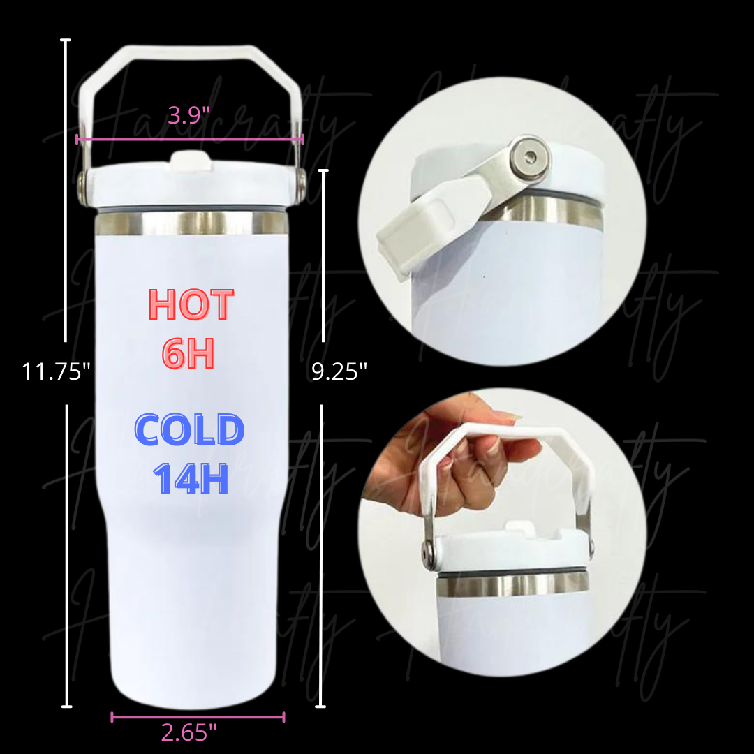 Nurse double wall insulated 30 oz stainless steel laser engraved flip straw water bottle, tumbler, cup