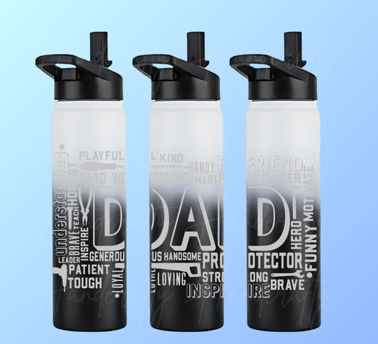 Father's Day water bottle, Father's Day gifts, Insulated water bottle for Dad, Stainless steel water bottle for Dad, Double wall water bottle for Dad, Powder coated water bottle for Dad, Double wall insulated water bottle, Vacuum insulated water bottl, Laser engraved water bottle, Durable BPA-free water bottle, Leak-proof water bottle, Spill-proof water bottle, Thermal water bottle for Dad, Best Dad water bottle, World's Best Dad water bottle, Super Dad water bottle, #1 Dad water bottle