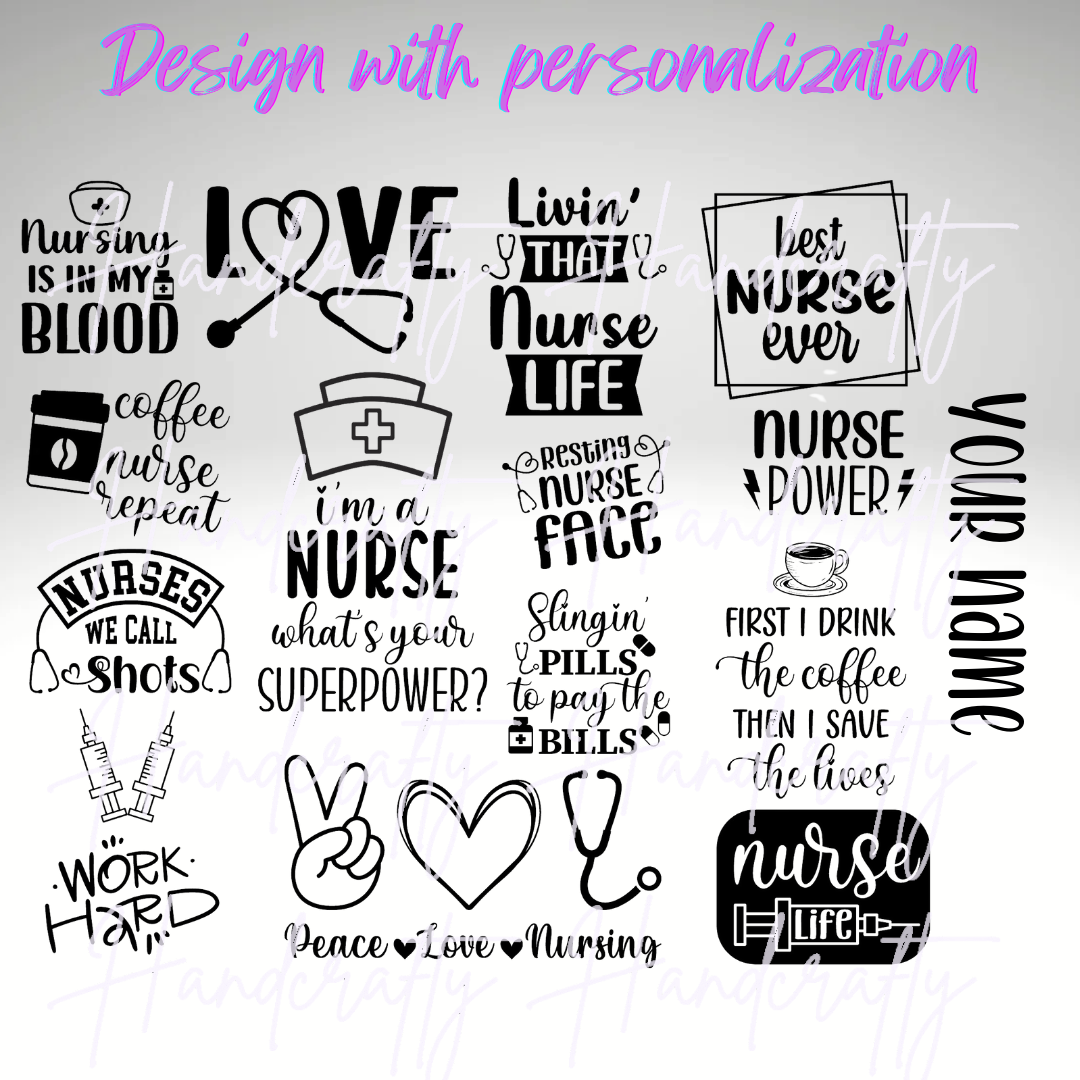 Nurse insulated stainless steel mirror iridescent tumbler cup, personalized/customized gift for nurse, nurse appreciation gift