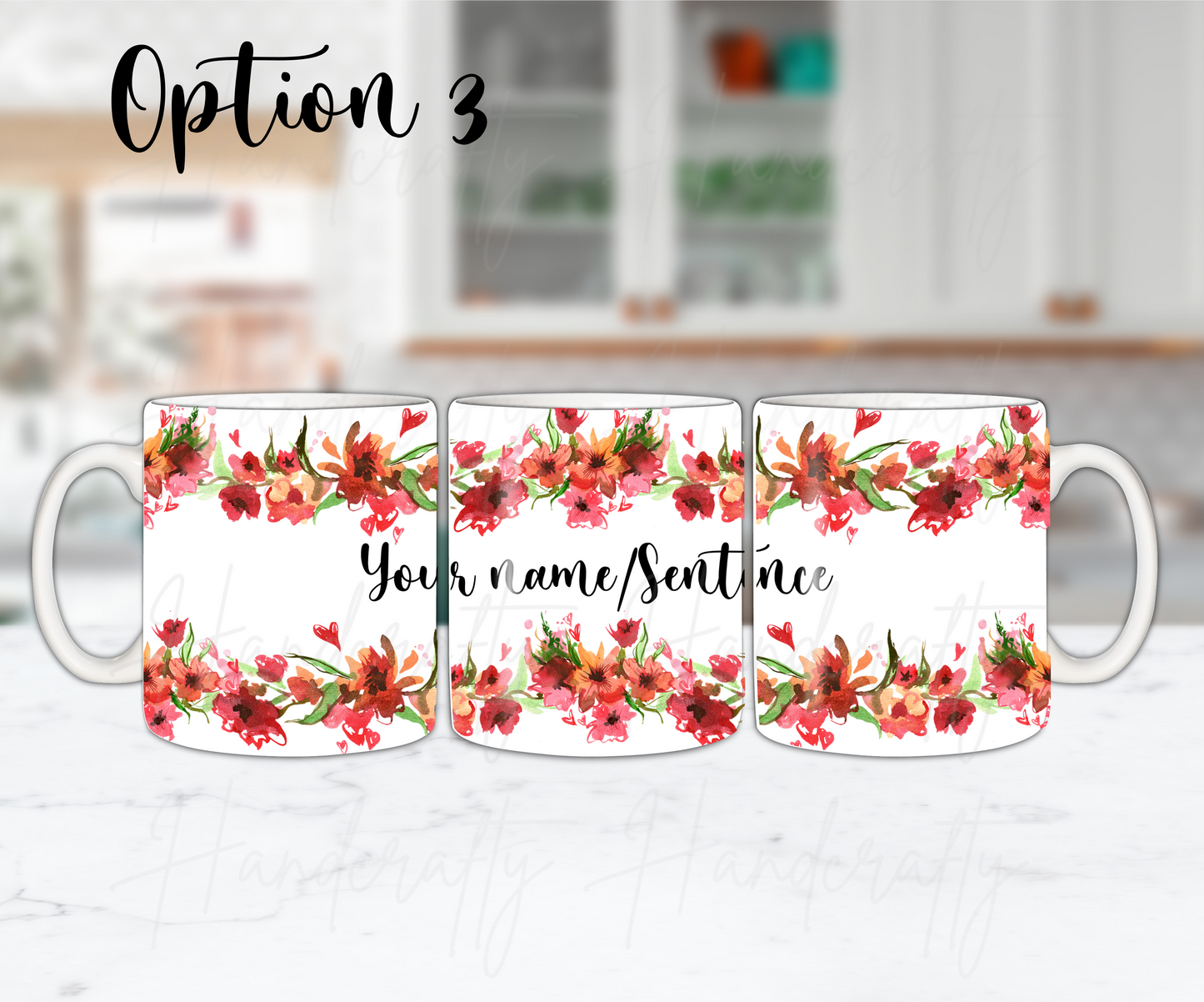 Customizable flowers coffee mug, personalized coffee mug, custom coffee mug, watercolor flowers coffee mug, watercolor coffee mug, flowers coffee mug