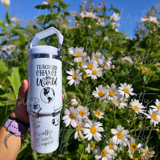 customized teacher gift, teacher water cup, teacher tumbler bottle, educator tumbler, stainless steel powder coated bottle, teacher gift, teacher appreciation gift, teacher accessories, water bottle for teacher school staff gift, custom teacher tumbler, personalized teacher tumbler, teacher themed merchandise, school worker gift, custom engraved insulated bottle, Custom engraved teacher tumbler, personalized teacher gift.