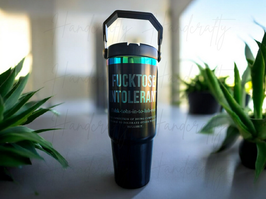 Personalized stainless steel tumbler, Dark humor tumbler, Funny laser engraved tumbler, Fucktose Intolerant tumbler, Custom sarcastic tumbler, Engraved stainless steel cup, Funny gift tumbler, Insulated travel mug with dark humor, Sarcastic drinkware gift, Custom tumbler with rude sayings, Personalized “Fucktose Intolerant” stainless steel tumbler, Funny dark humor laser engraved tumbler, Custom sarcastic travel mug for coffee lovers, Hilarious offensive tumbler gift for friends, Best personalized tumbler f