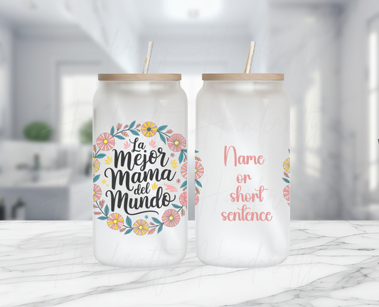 Custom mom tumbler, Mother's Day gift in Spanish, Personalized floral tumbler for mom, Custom mug for mom, Spanish gift for mom, Personalized cup for mamá, Engraved tumbler for Mother’s Day, Best mom ever tumbler, Personalized floral tumbler with La Mejor Mamá del Mundo, Custom Spanish tumbler gift for Mother’s Day, Engraved gift for Latina mom, Mother’s Day gift in English and Spanish, Mug with Spanish quote for mom,Personalized Mother’s Day gift for mom, La Mejor Mamá del Mundo floral tumbler