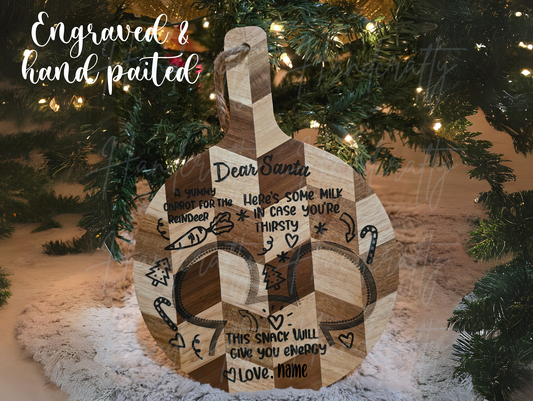 Personalized Santa Board, Laser Engraved Santa Plate, Custom Christmas Eve Board, Milk and, Cookies Board for Santa, Santa Treat Tray Personalized, Custom Engraved Santa Board, Family Name Santa Tray, Customized Holiday Treat Board, Personalized Santa Cookie Plate, Engraved Christmas Eve Board, Christmas Eve Tradition Ideas, Santa and Reindeer Treat Board, Festive Holiday Cookie Board, Christmas Keepsake for Families, Reusable Santa Treat Tray, Wooden Engraved Santa Board, Durable Christmas disney santa boa
