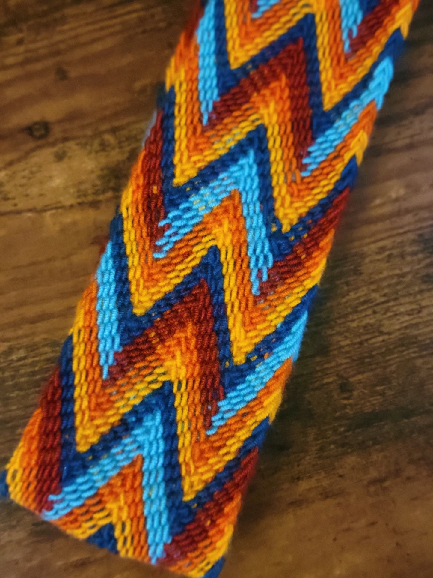 Large Wayuu Orange and Blue Bag, Handmade bag, hand knitted bag, mochila wayuu colorida, Colombian mochilas, Colombian bags
