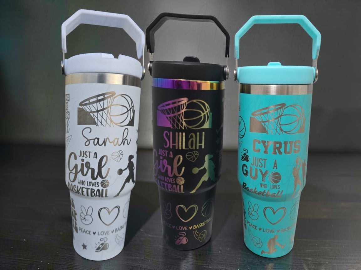 basketball tumbler, personalized basketball tumbler,, basketball water bottle, custom basketball cup, personalized water bottle, custom engraved tumbler, laser engraved tumbler, basketball gift, basketball player gift, basketball coach gift, basketball team gift, basketball girl gift, basketball boy gift, basketball mom gift, sports tumbler, custom sports bottle, personalized sports gift, basketball accessories, team gift, custom water bottle