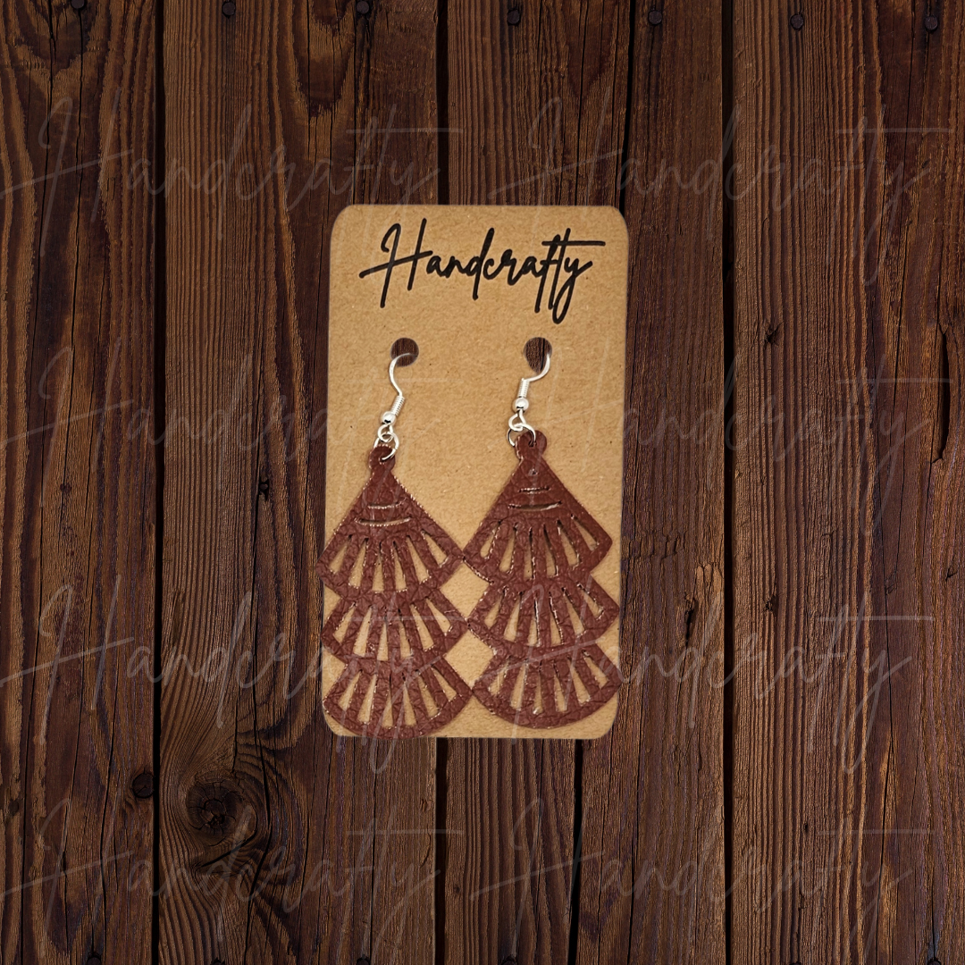 Handmade faux leather earrings, Handmade earrings, trendy earrings, dangling handmade earrings, dangling faux leather earrings