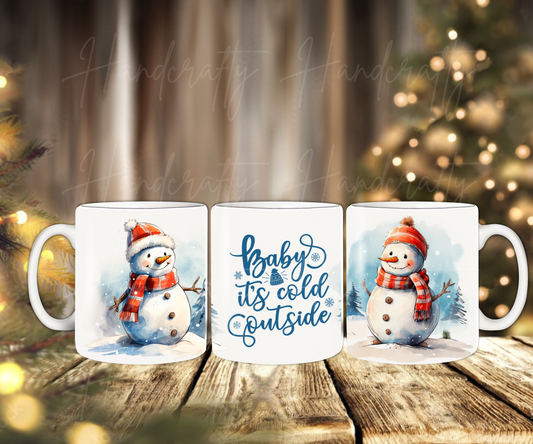 Baby it's cold outside christmas coffee mugs