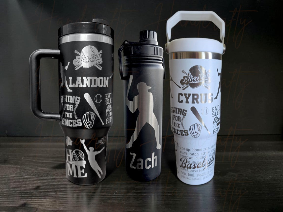 baseball tumbler, personalized baseball tumbler, baseball water bottle, custom baseball cup, personalized water bottle, custom engraved tumbler, laser engraved tumbler, baseball gift, baseball player gift, baseball coach gift, baseball team gift, baseball girl gift, baseball boy gift, baseball mom gift, sports tumbler, custom sports bottle, personalized sports gift, baseballs accessories, team gift, custom water bottle.