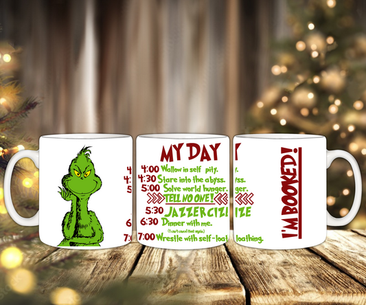 Christmas mug Grinch I'm booked