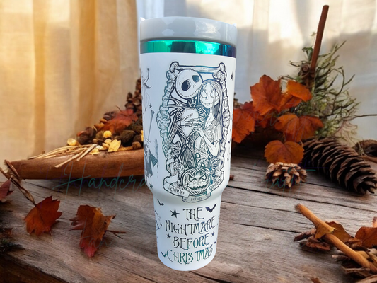 Laser engraved rainbow chroma halloween horror character movie stainless steel insulated tumbler cup