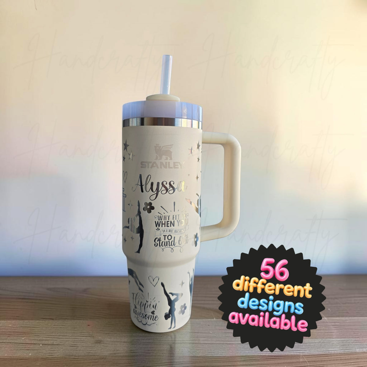 personalized Stanley tumbler, full wrap laser engraving, custom IceFlow bottle, 40 oz Quencher, sports tumbler, cheer tumbler, gymnastics tumbler, wrestling tumbler, volleyball tumbler, nurse tumbler, teacher tumbler, mom tumbler, horse riding tumbler, basketball tumbler, Christian tumbler, motivational tumbler, butterfly tumbler, hockey tumbler, dance tumbler, personalized water bottle, custom engraved drinkware, unique gift, personalized stanley cup