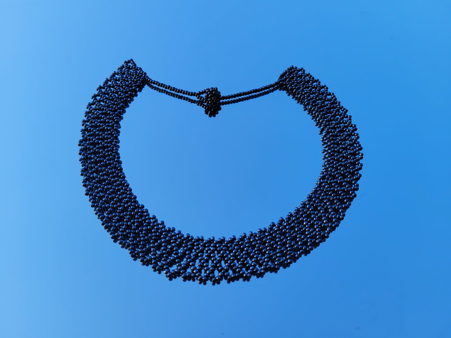 Emberá Gray Choker Necklace, handmade bead necklace