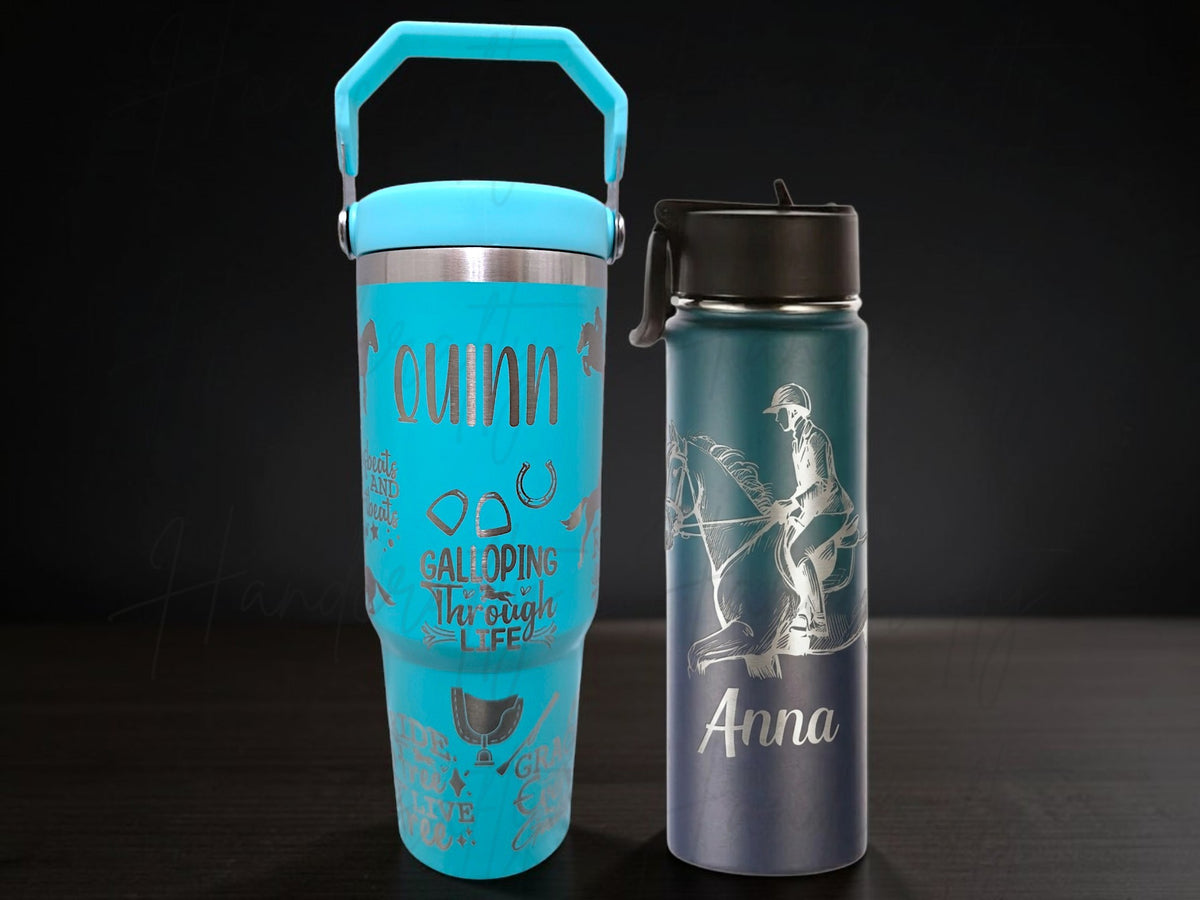 personalized horse tumbler, horse riding tumbler, equestrian tumbler, horse lover gift, horseback riding gift, custom horse bottle, engraved water bottle, laser engraved tumbler, horse girl gift, equestrian gift, horse riding water bottle, horse show gift, horse rider gift, custom name tumbler, horse owner gift, riding instructor gift, horse themed tumbler, personalized water bottle