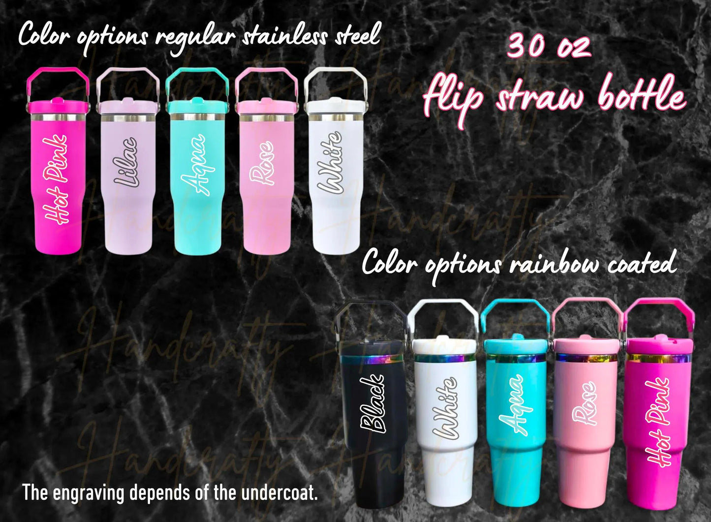 Motivational self esteem boost laser engraved stainless steel insulated tumbler cup, Personalized positive daily affirmations inspirational quotes bottle