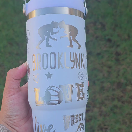 personalized karate tumbler, wrestling tumbler, karate water bottle, wrestling water bottle, martial arts tumbler, laser engraved bottle, personalized sports bottle, custom wrestler gift, karate gift, wrestling gift, taekwondo gift, martial arts gift, wrestling team gift, karate student gift, custom engraved tumbler, athlete water bottle, sports tumbler, personalized athlete gift, owala freesip style tumbler.
