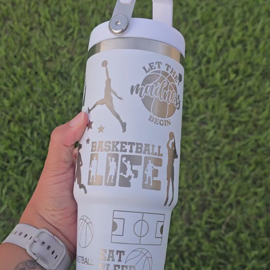 basketball tumbler, personalized basketball tumbler,, basketball water bottle, custom basketball cup, personalized water bottle, custom engraved tumbler, laser engraved tumbler, basketball gift, basketball player gift, basketball coach gift, basketball team gift, basketball girl gift, basketball boy gift, basketball mom gift, sports tumbler, custom sports bottle, personalized sports gift, basketball accessories, team gift, custom water bottle