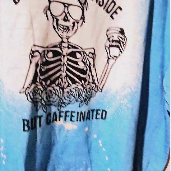 dead inside, dead inside but caffeinated, dead inside but caffeinated shirt, dead inside but caffeinated fleece, dead inside but caffeinated hoodie, dead inside but caffeinated sweatshirt, dead inside but caffeinated clothes, dead inside but caffeinated trendy shirt, cute shirt. 