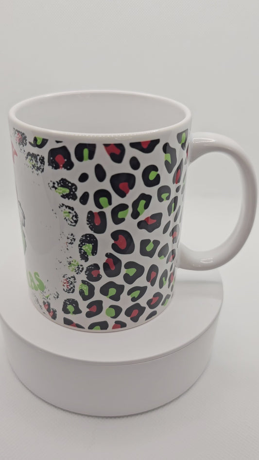 Christmas Grinch mug animal print